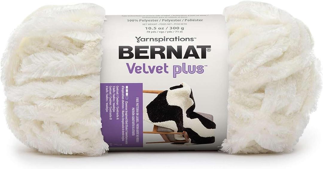 Bernat Cream Yarn Velvet Plus