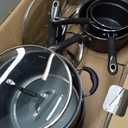 Cuisinart Advantage Nonstick Cookware Set, 11-Piece Pots and Pans Cooking Set with Aluminum Core for Quick and Even Heating, Easy Grip Handles, Dishwasher Safe, 55-11BK (other-size, Black)