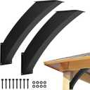 BETOLLO Heavy Duty 4''x4'' (Actual: 3.2"x3.2") Arc 45-Degree Angle Brackets - 2-Pack Steel Pergola Post-to-Beam Support Connector Hardware for Outdoor Gazebo, Deck, Porch, Fence Gate