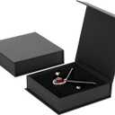 Jewelry Storage Box, 20 Pack Jewelry Gift Boxes with Cotton Filled and Lids, 3.9x3.9x1.1inch, Black