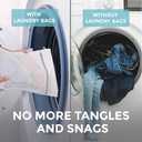 2 x HOME GENIE Durable and Gentle Mesh Laundry Bags for Washing Delicates, Silicone Zipper, Machine Safe for Bras Lingerie Baby Garments, Net Bag for Tangle Free Wash Dry, Travel, 4 Pk Medium and Large