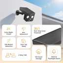 Solar Security Cameras Wireless Outdoor, 2K Battery Powered, Cloud/SD Storage, Built-in Solar, IP65 Waterproof, AI Motion, Color Night Vision, Outside WiFi Cameras for Home Security