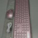 Wireless Keyboard and Mouse Combo, RGB Backlit, Rechargeable & Light Up Letters, Full-Size, Soft Typing, Sleep Mode, 2.4GHz Quiet Keyboard Set for Mac, Windows, Laptop, PC, Trueque (Rose Pink)