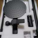 Rainsworth Outdoor Shower Kit, Single Handle Brass Valve, 10 Inch, Black