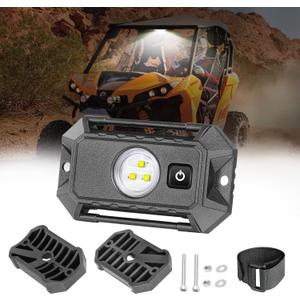 UTV LED Dome Light 12V with Switch, Rfroad Lighting Universal Roll Bar Mount LED White Lights Interior Dome Light for UTV ATV Polaris RZR Can Am Car Golf Cart