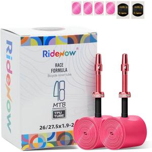 RideNow 2-Pack MTB Bike Inner Tube 24//26/27.5/29" for 1.3-2.0/1.9-2.5, with MTB/Ebike/Gravel 45/65mm Metal/TPU Presta Valve, Ultra-Light Puncture Resistant Bike Inner Tube(Include Patch Repair Kits)