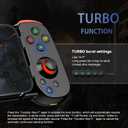 Koiiko Wireless Controller for iPhone 17/Android/PC/iPad/Tablet/Appl Arcade MFi Games/Switch, Support Streaming on PS/Xbox/PC Console, Cloud Gaming Gamepad Joystick - Turbo/Dual Motors Black
