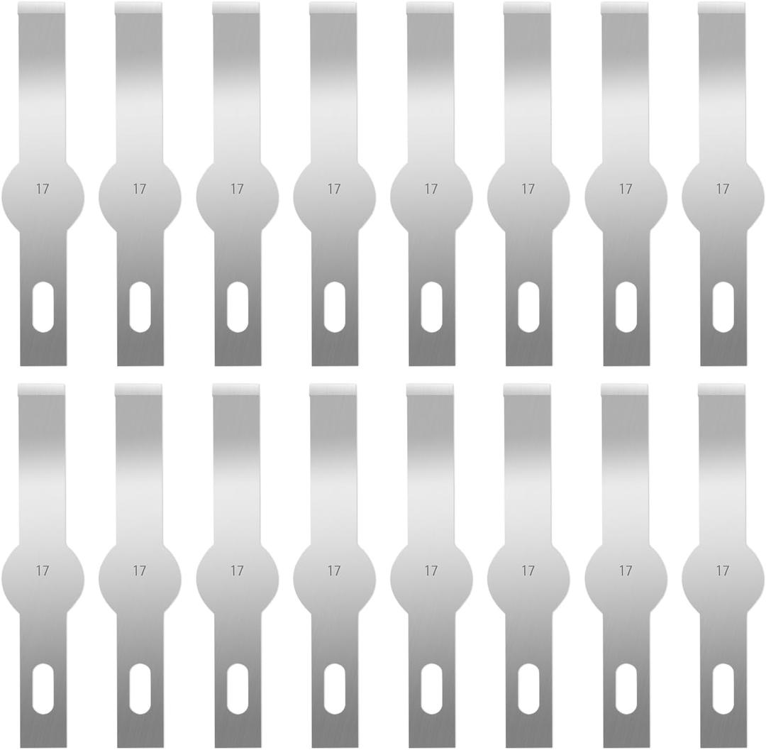 120 Pcs Exacto Knife Blades, #17 High Carbon Steel Hobby Knife Blade Refills Hobby Knife Replacement Blades for Craft, Scrapbooking, Stencil