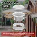 BOXOB 2 Sets Parasol Umbrella Hole Ring Plug and Cap Set, Transparent ABS Plastic Outdoors Patio Table Umbrella Hole Insert Patio Furniture Accessories for Outdoor Yard Garden