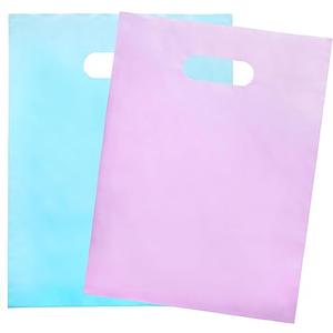 Merchandise Bags Pastel Pink & Pastel Blue Color 200 Count 9"x12" Size 1.5Mil Thick