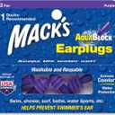 Macks Earplugs Aquablock Soft Silicone 2 pairs