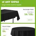 Pureegg Plastic Table Cloth Disposable 8 Pack, 54 x 108 Inch Table Cloths, Graduation Decorations Class of 2025, Graduation Party Tablecloths, Rectangle, Plastic Cover, Leakproof & Sturdy, Black