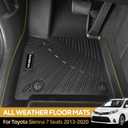 Naibeve Floor Mats for Toyota Sienna 7 Seats 2013-2020 All Weather for Toyota Sienna Floor Mats Liners & Cargo Mat & Backrest Mats Accessories