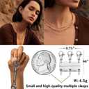 Dailyacc Layering Magnetic Necklace Clasp,18 K Gold and Silver Separator for Stackable Necklaces