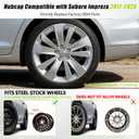 Hub Cap Wheel Cover Compatible with 2017-2023 Subaru Impreza, Chrome Plated Silvery OEM Style Tire Hub Hubcap Wheel Cover 1pc Fit for 2017-2023 Subaru Impreza 28811FL010 28811FL02A Hubcap