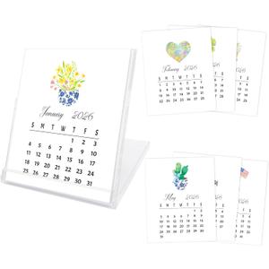 3 x Desk Calendar 2026-2027, 18-Month School Year Calendar (January 2026 to June 2027), Small Monthly Desktop Calendar for Home Office Table Desk Decoration, Gifts for Friends Coworkers-04