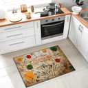 Area Rug, Washable and Non-Slip 2'x3' Retro Vintage Chef Fruit Cafe Dinning Small Indoor Entryway Door Mat, Floor Mat Carpet for Bedroom, Kitchen, Bathroom, Laundry, Living Room