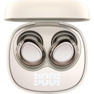 Sleep Ear Buds, True Wireless Earbuds, 2025 Ultra-Mini Bluetooth 5.4 Earbuds for Side Sleepers, 53H Play Hi-Fi Stereo 3D Bass Noise Cancelling Bluetooth headphones, USB C, IP7 Waterproof LED Earphones