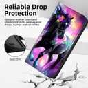 KUJKBFWJ Phone Case Wallet for Samsung Galaxy A35, RFID Women Approved Cell Phone Wallet with 3 Card Slots, Colorful Horse,Flip PU Leather Magnetic Closure Cover for Galaxy A35