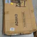  Adako Single 1 Folding Chairs with Arms, Portable Patio Chairs for Outdoor & Indoor, Sling Back Chairs for Lawn, Pool, Courtyard, Balcony & Garden (Black)