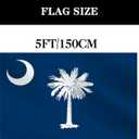 Embroidery Double Sided South Canrolina Flag 3x5 Outdoor- 340D Heavy Duty SC Canrolina Flags Canvas Header with 2 Brass Grommets Easy to Rising