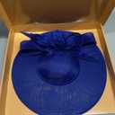 dressfan Church Fascinator Derby Hats for Women,20s 50s Linen Vintage Derby Hat for Church/Wedding/Cocktail/Tea Party
