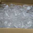 Goodluck 80 PCS Diamond Stemless Plastic Wine Whiskey Glasses, 12 Oz Disposable Cocktail Glasses, Suitable for Weddings, Birthday Parties, Family Gatherings, Bars, etc Gold rimmed cups