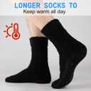 COOVAN Mens Fuzzy Socks Soft Cozy Slipper Fluffy Winter Warm Fleece Socks for Men Plush Sleeping 5 Pairs