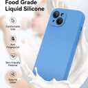 AOTESIER Magnetic for iPhone 15 Case, [Compatible with Magsafe] [Food Grade Silicone] Upgraded Camera & Screen Protection Phone Case with [2 Screen Protectors], 6.1 inch, Sky Blue