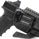 IWB KYDEX Holster with Claw [Better Concealment], Fits Glock 19 19X 17 44 45(Gen 1 2 3 4 5 6)/ Glock 23 32(Gen 3 4) Inside Waistband Carry | Adj. Cant | Optic Cut