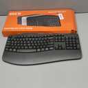 Ergonomic Wireless Keyboard with Wrist Rest, Wave Keys, Comfortable Natural Typing, 2.4GHz Full Size Ergo Wireless Computer Keyboard for Multi-OS, Windows, Mac OS Laptop/PC/Notebook (Gray)