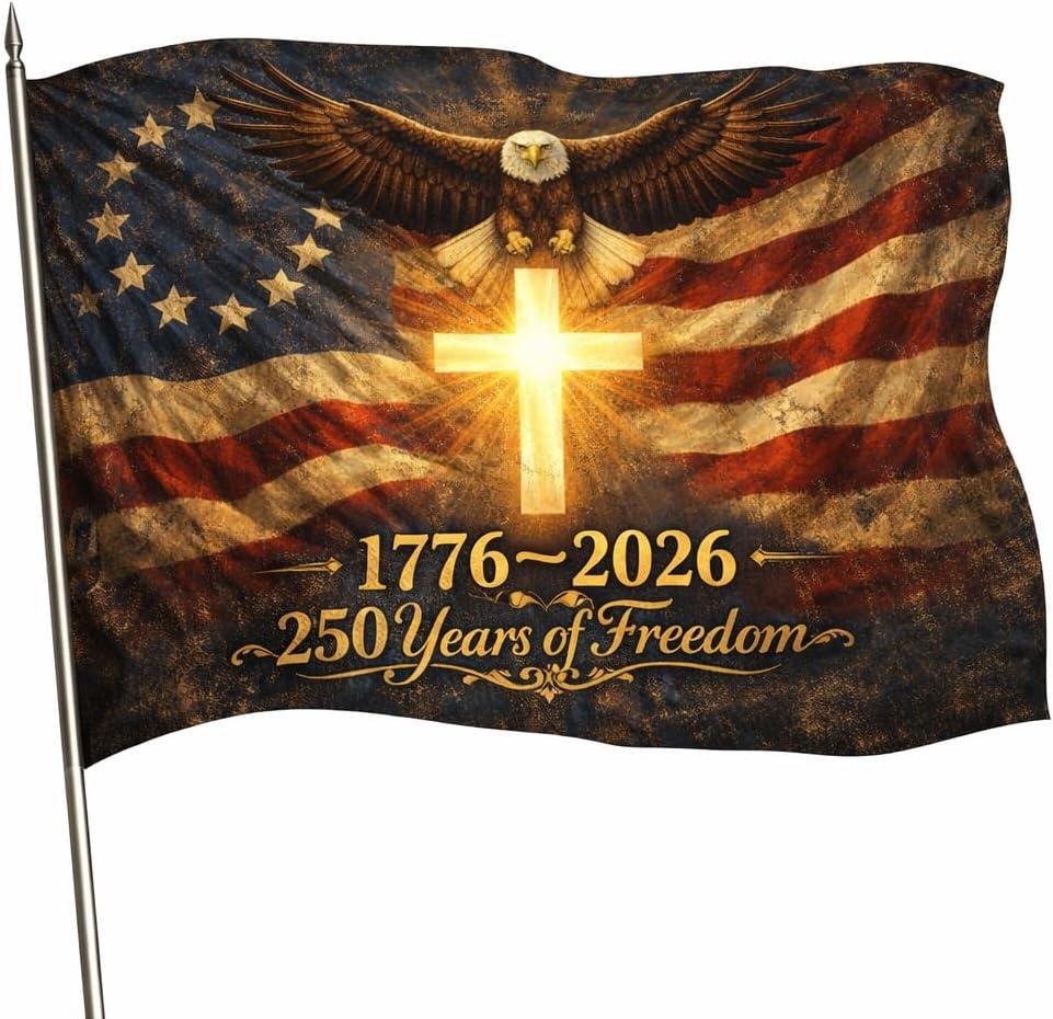 Us 250 Flag  250th Anniversary US Double Sided 3-Ply Outdoor Flag, We The People 1776-2026 Patriotic Yard & House Banner for 4th of July (5, 3X5)