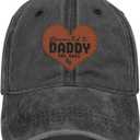 Awesome Like My Daughter Hat for Dad Papa Birthday Fathers Day for Dad - Black Trucker Hat (Promoted to Daddy)