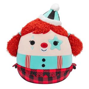Squishmallows Original 12-Inch Eurydice Clown with Teal Star Eye Patch - Official Jazwares Plush