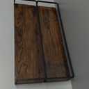 Meangood Floating Shelves Wall Mounted Set of 2, Rustic Wood Wall Storage Shelves for Bedroom,Living Room,Bathroom, Kitchen Rustic Brown