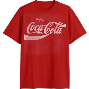 Coke Classic Vintage 80's Adult Logo T-Shirt (Small, Red)