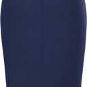 Kate Kasin Women's Bodycon Pencil Skirt with Belt Solid Color Hip-Wrapped