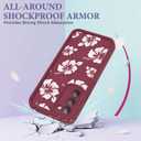 Case for Samsung Galaxy S23 5G, Pretty Pattern Design for Girls Women Silicone Cover, Soft TPU Material, Thicker Frame Shockproof Protective Case for Samsung S23 (Gradient Hibiscus)