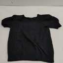 Womens Puff Short Sleeve Sweater Tops 2025 Spring Summer Trendy Casual T Shirts Blouse size Medium - Black