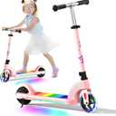ANHAO Electric Scooter for Kids Ages 6-12 (Mainly 6-10), Kids Electric Scooter with Adjustable Height, Kick Scooter for Kids up to 110 Lbs, up to 6Mph (Pink)