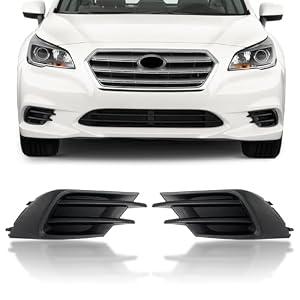 1 Pair Front Bumper Fog Light Cover Grille Replacement for Subaru Legacy 2015 2016 2017 Fog Light Bezels Driver and Passenger Side