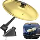 Mini Car Drum Cymbal Air Vent Clip, Funny Dashboard Music Accessory for Music Lovers & Car Enthusiasts, Vibrant Yellow Novelty Decoration Fits Most Vehicles