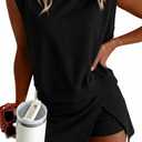 Opemiby Summer Sets Women 2 Piece Outfits Sleeveless Tank and Elastic Waist Skort Travel Vacation Matching Athletic Set