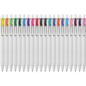 Mitsubishi Pencil Gel Ink Ballpoint Pen, Uni-ball One, 0.38mm, Set of 20 Colors