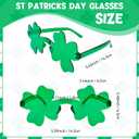 WILDREEDS 6/12 Pairs St. Patricks Day Sunglasses, Shamrock Sunglasses for St. Patrick's Party Favor & Accessory Supply (Green)