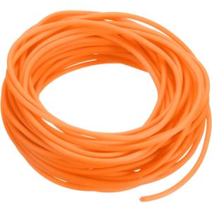 MECCANIXITY Rubber Cord Tube 33ft(10 m) 3mm Dia 1.5mm Hole Dark Orange Hollow Tubing for DIY Craft Beading Necklaces Bracelet