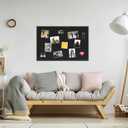 DAHAPYBOO Cork Board with Linen Black 2Pack,Bulletin Board 30"x20"