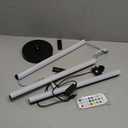 Smart RGB LED Corner Floor Lamp, Standing Lamp with Music Sync and 16M+ DIY Colors, Remote & App Control, Color Changing Ambient Lighting, Floor Lamps for Living Room, Bedroom and Party (Black)