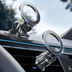 LISEN for MagSafe Car Phone Mount 2026 Strong Magnets Magnetic Phone Holders for Your Car Vent&Dash Magnet Cell Phones Holder Mount Car Accessories for Men Women fit iPhone 17 16 15 14 13 Kits