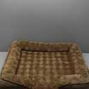 Bedsure Orthopedic Dog Bed for Medium Dogs - Calming Dog Sofa Beds Medium with Luxurious Plush Washable, Pet Couch Bed with Removable Washable Cover, Waterproof Lining and Nonskid Bottom, Brown (28.0"L x 23.0"W x 6.5"Th, Plush-Brown)